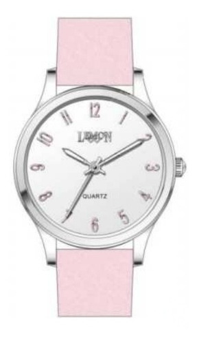 Reloj Mujer Lemon Malla Pu Color Rosa Modelo L1438-18