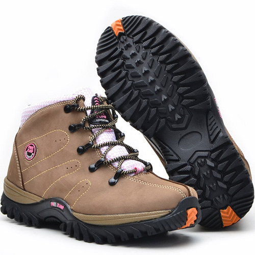 Bota  Adventure Feminina Free Jump Areia 2206 Caminhada