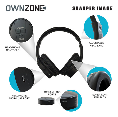 Auriculares Inalámbricos Recargables Para Tv Own Zone De Sha