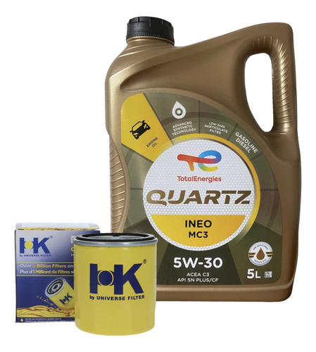 Kit Cambio De Aceite Mg Hs 1.5 2020 Al 2024 5w3 Filtro Aceif