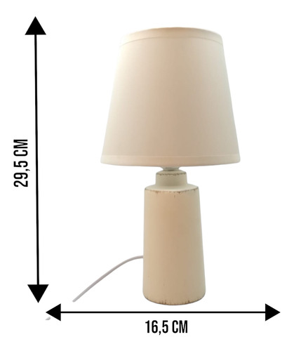 Luminária Abajur Creme Mesa Criado Quarto Com Cúpula