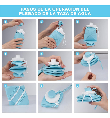 Botella Agua Plegable Con Válvula, Botella Flexible Sin Bpa