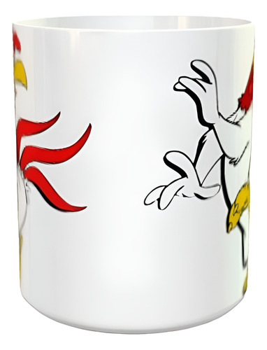 Taza Cerámica Sublimada El Gallo Claudio Looney Tunes Blanco El Gallo Claudio Looney Tunes D1
