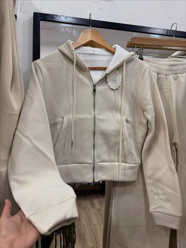 Conjunto De Micropana Acanalada - Temporada Otoño/invierno Marrón Claro Lisa Xl