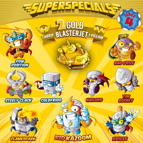 Superzings Series 4 Lata Dorada Incluye Figuras Exclusivas