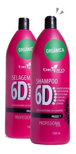 Selagem 6d Bio Pro Cosméticos 1500/lt Shampoo E Ativo