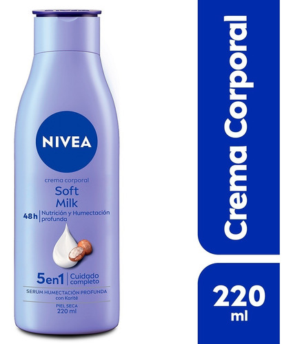  Crema corporal NIVEA Soft Milk piel seca 220ml