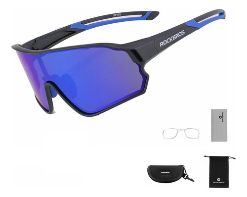 Gafas Ciclismo Mtb Ruta Polarizadas Rockbros 10138 Negro