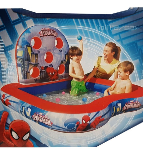 Piscina Interativa Marvel Spider-man 170 Litros - Bestway Cor VERM/AZUL