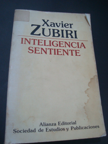 Livro Inteligencia Sentiente Xavier Zubiri