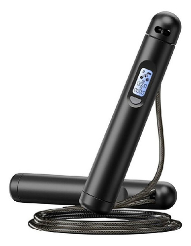 Corda de gravata Crossfit Gym Digital Cardio Counter Jump, cor preta