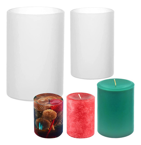 2 Moldes De Silicona Para Velas Para Hacer Velas, 2 Tam...