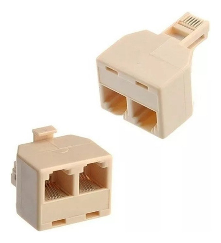 Adaptador Conector Rj11 Macho A 2 Rj11 Hembra X4