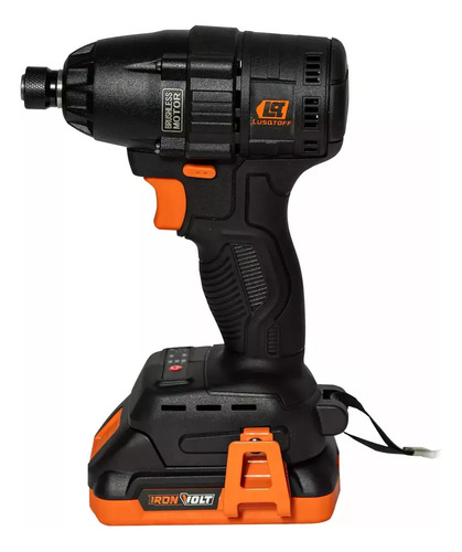Llave De Impacto 1/2" Inalambrica Lusqtoff Black 18v Sin Carbones Brushless 750Nm + 2 Baterias de 4ah Tubos Maletin