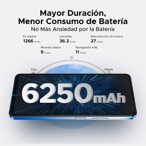 Doogee Note 59 Celular 5g 6250 mAh Android 15 6.75 HD+ 120 Hz 8 GB Ram +128 GB Rom NFC Cámara 16 MP