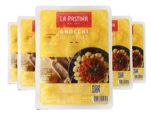 Imagem 1 de 2 de 5x Gnocchi Italiano La Pastina 500g