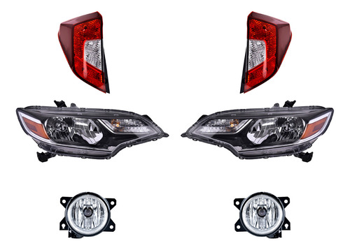 Faros + Nieblas + Calaveras (6 Piezas) Fit 2018-2020 Depo