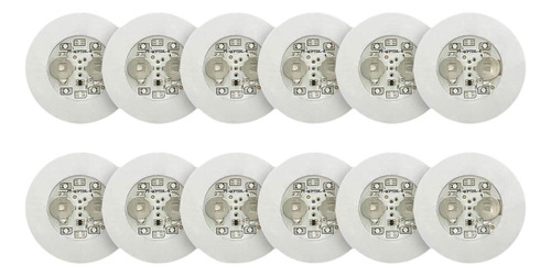 Posavasos Led, 7 Colores, Luces Adhesivas Led Rgb, 12 Piezas