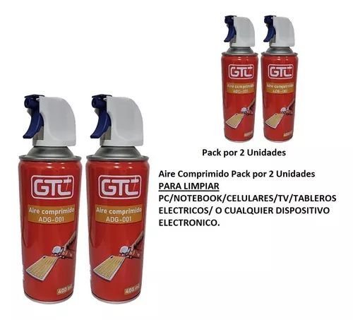 Aire Comprimido X 2u Aerosol 400 Ml Para Limpiar Pc Celular