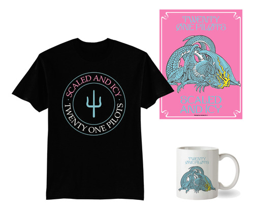 Paquete Twenty One Pilots Scaled And Icy Playera Poster Taza