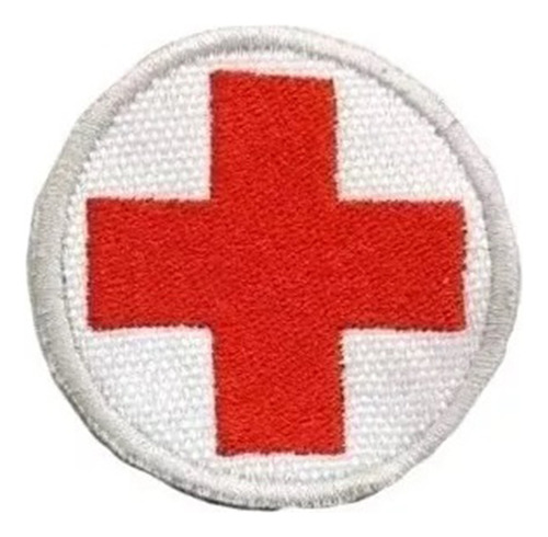 Escudo Parche Bordados Redondo Cruz Roja