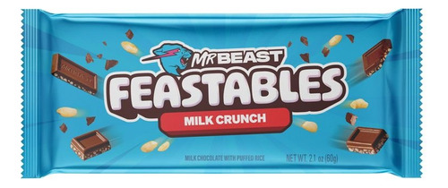 Chocolate Mr. Beast Milk Chocolate Crunch 2.1 Oz Importado