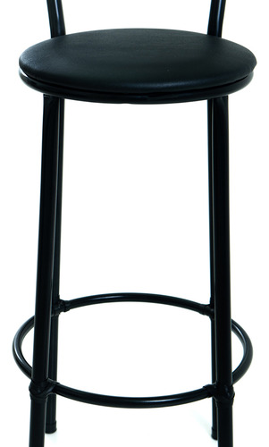 Kit Com 2 Banquetas Altas Perfeitas Para Casa Cozinha Bistrô Acabamento Da Estrutura Preto Cor Preto