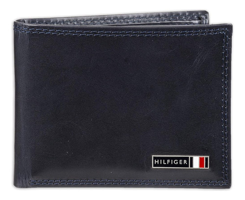 ~? Tommy Hilfiger Cartera De Cuero Para Hombres Slim Bifold 