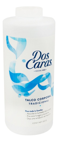 Talco Corporal Las Dos Caras Tradicional 550g