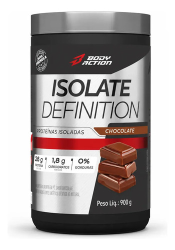 Proteína Bodyaction Tradicional Isolate Definition em pó sabor Chocolate x 900g