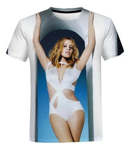 Camiseta Casual Neutra Con Estampado 3d De Kylie Minogue