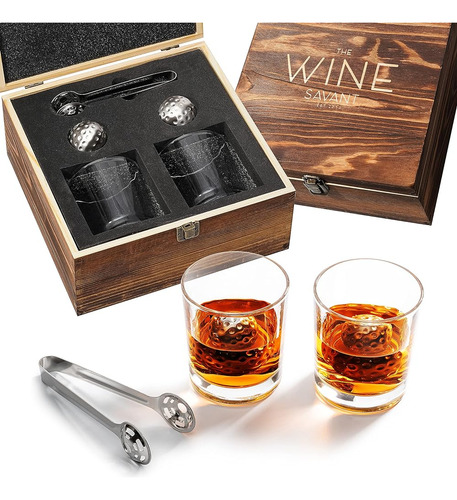 Lujoso Juego De Regalo Para Bar, Vasos De Whisky De Golf, En