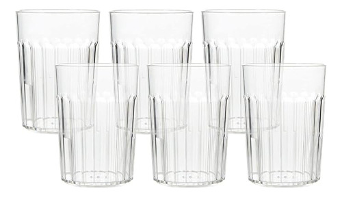 Home Products Vasos Plastico Transparente 10 Onzas Juego 6 F