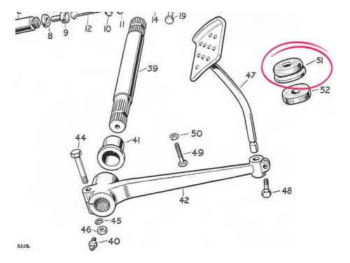 2 Pasacables De Suelo Para Pedales Land Rover 48- 58