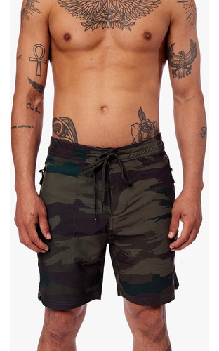 Short Para Hombre Dunkelvolk Amphibian Traveller 18 Camo