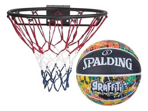 Combo Pelota Spalding Defender + Aro De Basquet Nro 7 Olivos