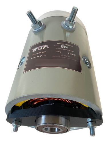 Motor Elétrico Plataforma Veicular Rolamento 6203 24v 2,2kw