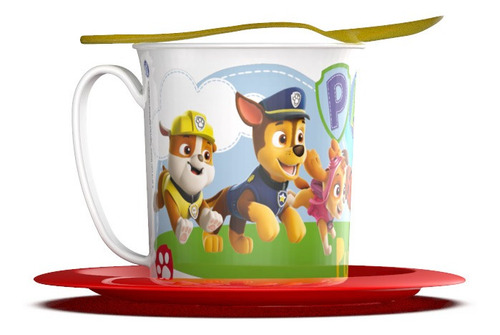 Set Taza Con Plato + Cuchara De Regalo! Paw Patrol