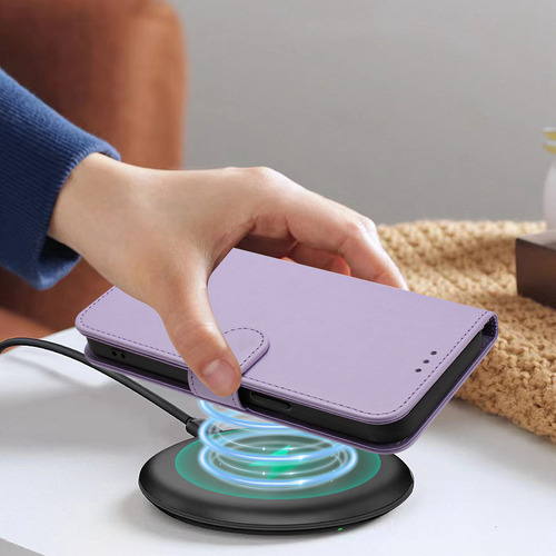 Funda De Piel Tipo Cartera Para Teléfono Vivo Y, Tarjetero, Color Morado Pt188