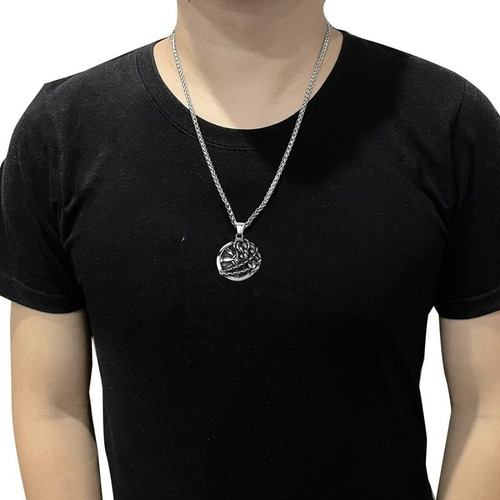 Imagen 5 de 9 de Collar Nórdico Vikingo Amuleto Acero Inoxidable Para Hombre