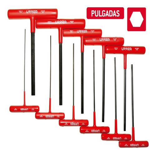 Kit Llaves Hexagonales Allen En Pulgadas Mango En T Urrea®