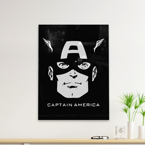 Cuadro Deco Capitan America Cara (d1308 Boleto.store)