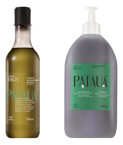  Shampoo + Repuesto Patauá Ekos 300ml Fortalecedor Natura