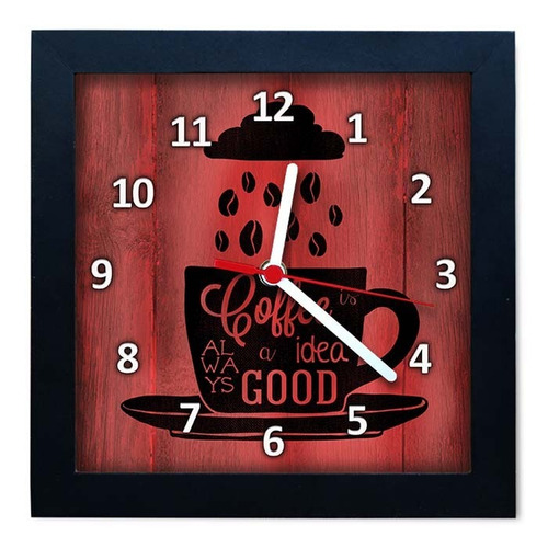 Relógio Decorativo Caixa Alta Tema Café - Qw009
