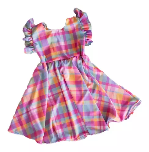 Vestido Infantil - Xadrez Verde - Candy Lover Store