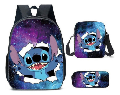 Mochilas Stitch Para Niños Y Niñas, Juego De 3 Piezas Color 3pcs/set Diseño De La Tela 8