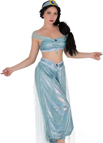 Cosplay Disfraz Princesa Arabe Para Mujer Azul