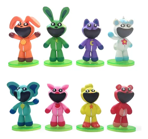 Kit C/8 Personagens Catnap Smiling Critters Pvc 10cm Coleção