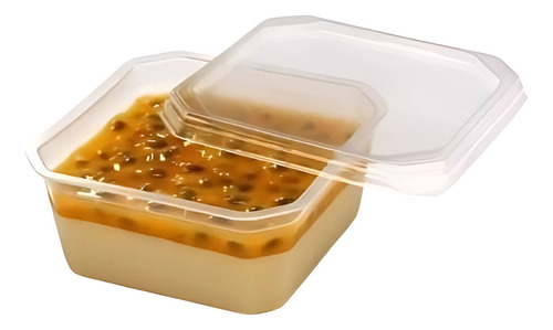 20un Pote Quadrado 150ml Com Tampa Vai Ao Freezer Microondas