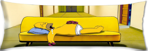 Cojin Almohada Larga Diseño Cómico Homero Siesta 35x100cm